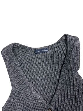Brandy Melville Charcoal Ribbed V-Neck Sweater Vest